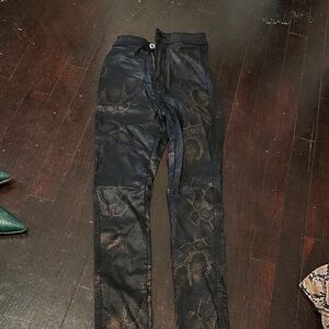 Black Mesh Skinny Pants